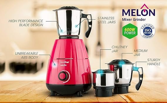 GREENCHEF MIXER GRINDER MAJESTO 600W(3JAR)