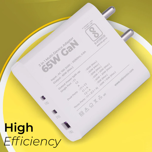 ZEBRONICS 65W GaN 3 ZEBRONICS 65W GaN