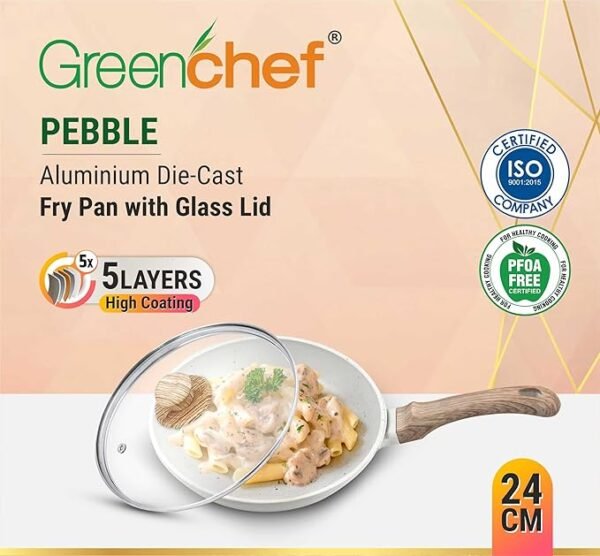 GREENCHEF -DIE CAST FRY PAN-PEBBLE240